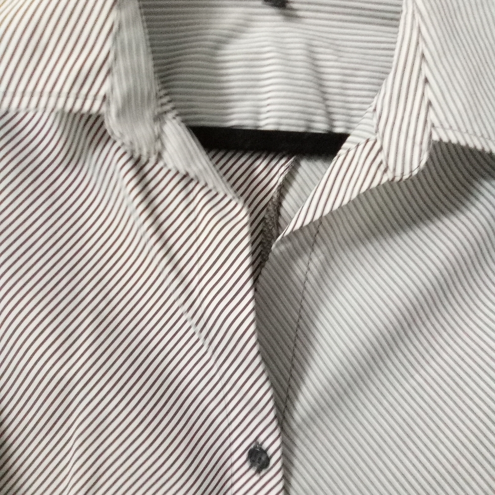 Express Striped Button Down Blouse Top 3/4 Sleeve Office Workwear Size Medium - Picture 2 of 3